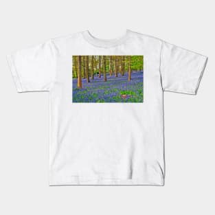 Bluebells Bluebell Woods Greys Court Oxfordshire UK Kids T-Shirt